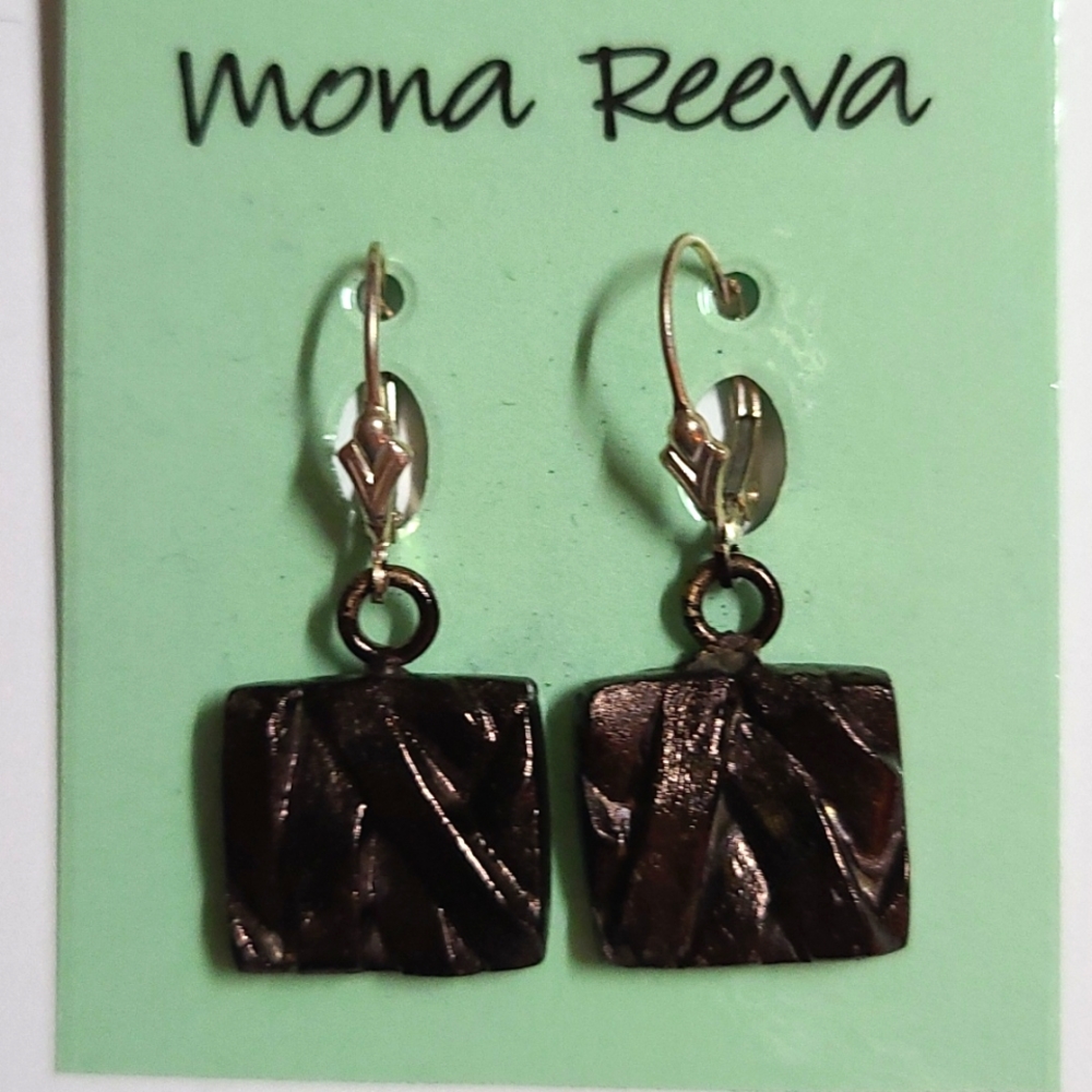 Black Steel Earrings Handcrafted